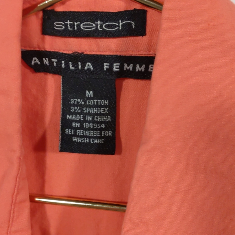 Fitted Mango Cotton Stretch Button Down Shirt - image 2